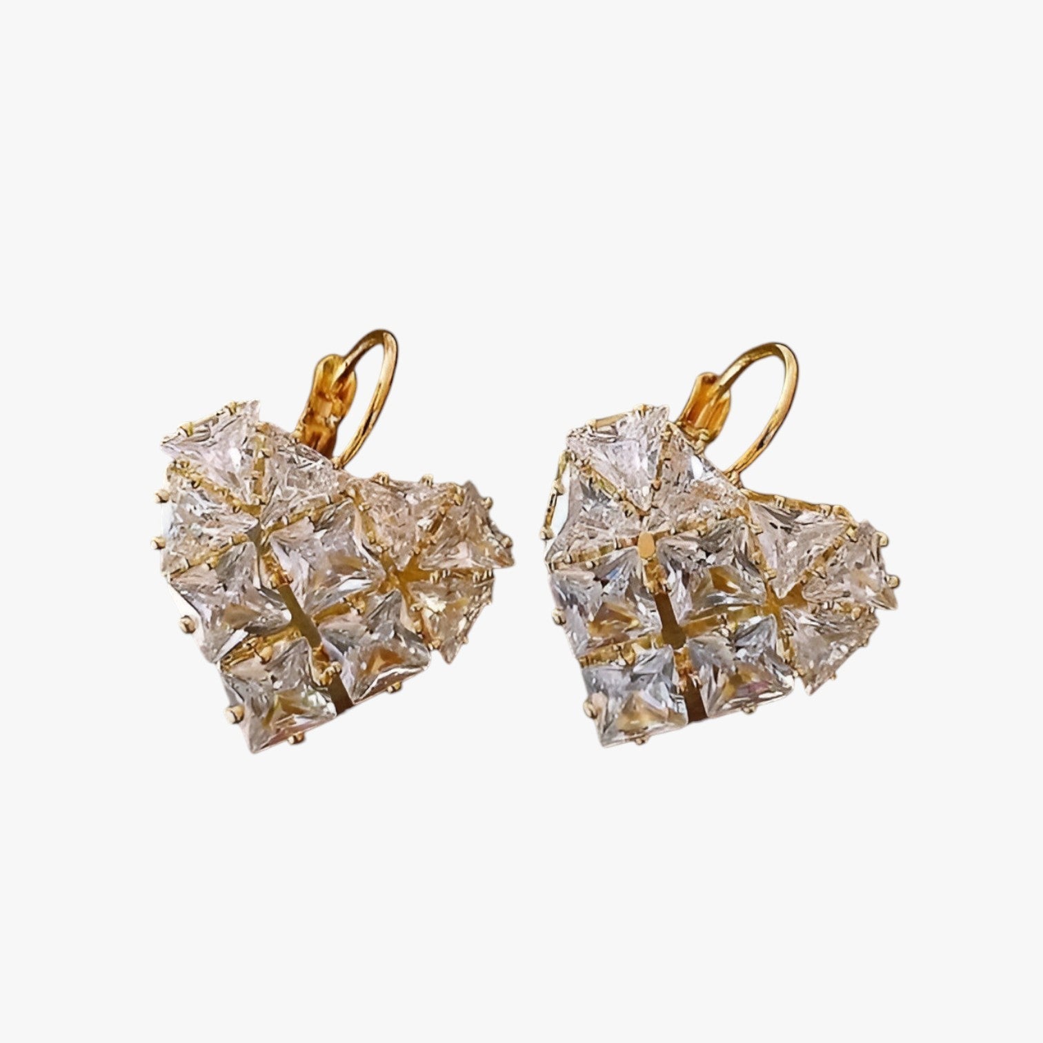 Orecchini a forma di cuore di lusso francese con zirconia Uomo - oro - Accessories Jewelry cuore EARRINGS forma francese jewelry orecchini orecchini forma uomo zirconia - Concept Palermo