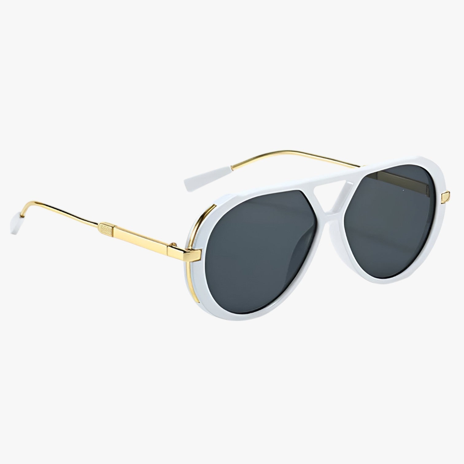 Occhiali da Sole Donna Eleganti con Lenti Gradient Grigie e Montatura Nera - Bianco - alla gradientate lenti moda occhiali occhiali sole polarized sunglasses women sole sunglasses - Concept Palermo