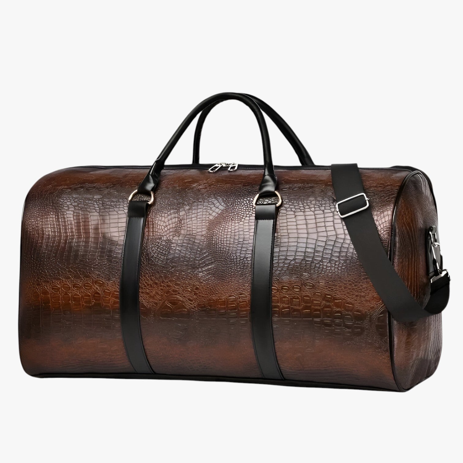 Borsa da Viaggio Grande in Pelle Marrone, Resistente e Capiente, per Uomo e Donna - Marrone scuro - Bags borsa borsa viaggio capiente duffel bag men bag pelle resistente viaggio - Concept Palermo