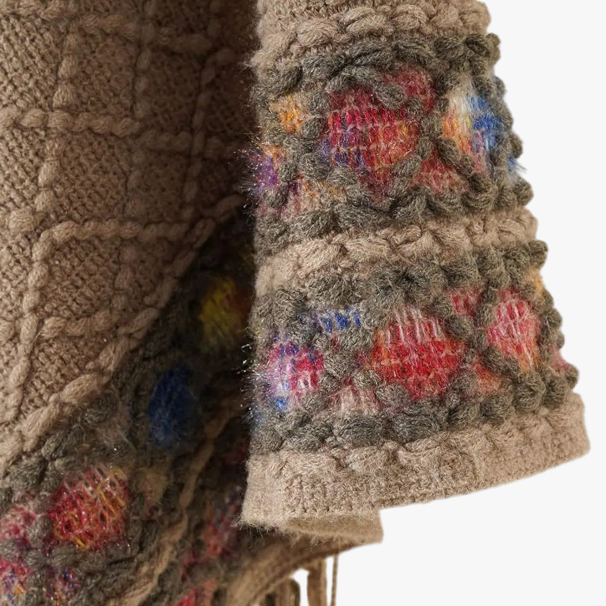Poncho a righe con nappe - Calore e stile ovunque Cotone - - calore cotone Cotton nappe overig ovunque poncho poncho righe righe Solid stile Unisex - Concept Palermo