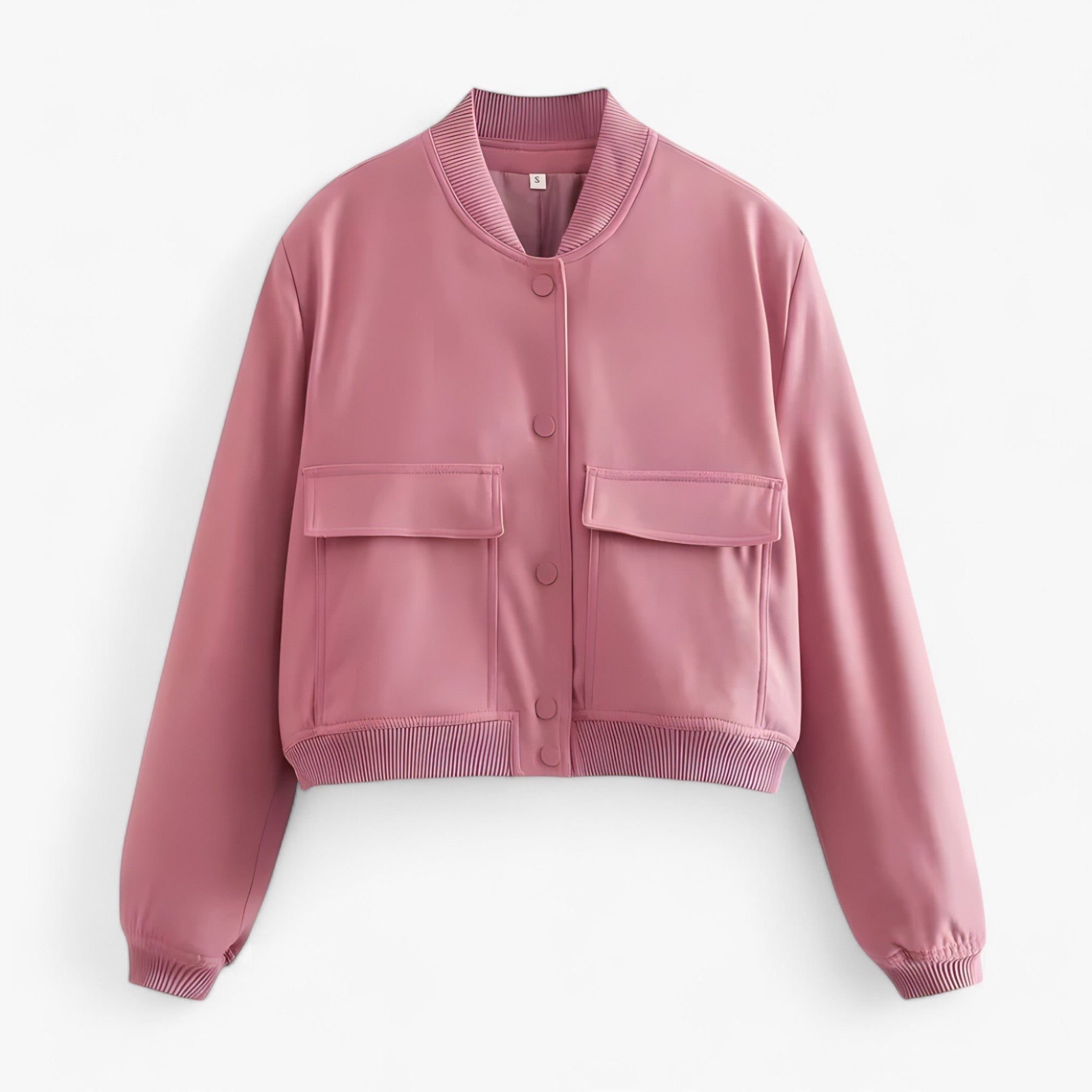 Giacca aviatore bomber per donne – Crop autunno/inverno - rosa - autunno aviatore bomber crop donne giacca giacca aviatore inverno women's coats & jackets - Concept Palermo