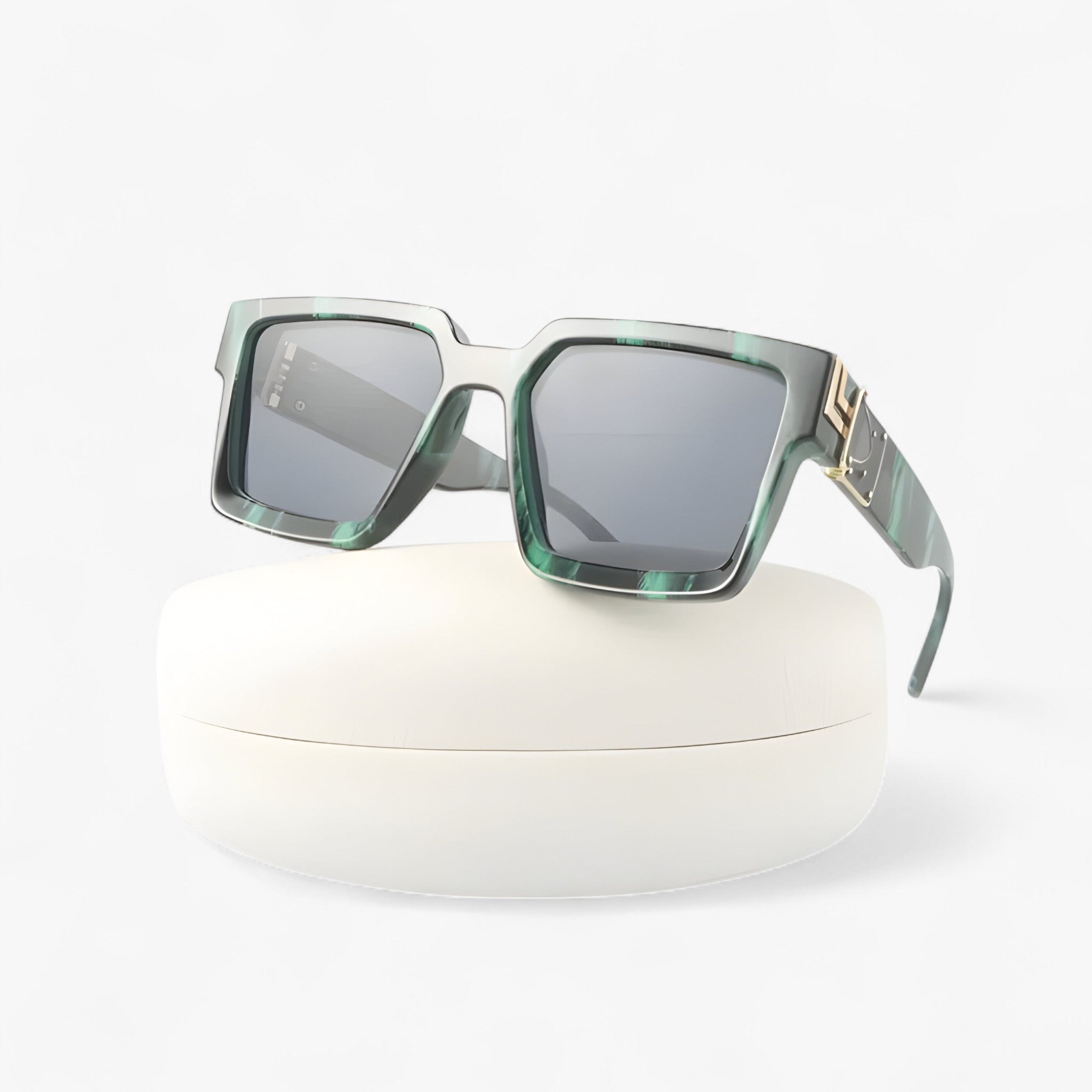 Occhiali da sole quadrati vintage neri da uomo - Verde no box - Fashion Sunglasses men sunglasses polarized mens sunglasses neri occhiali occhiali sole Polarized man sunglasses quadrati sole sunglasses sunglasses polarized men uomo vintage - Concept Palermo