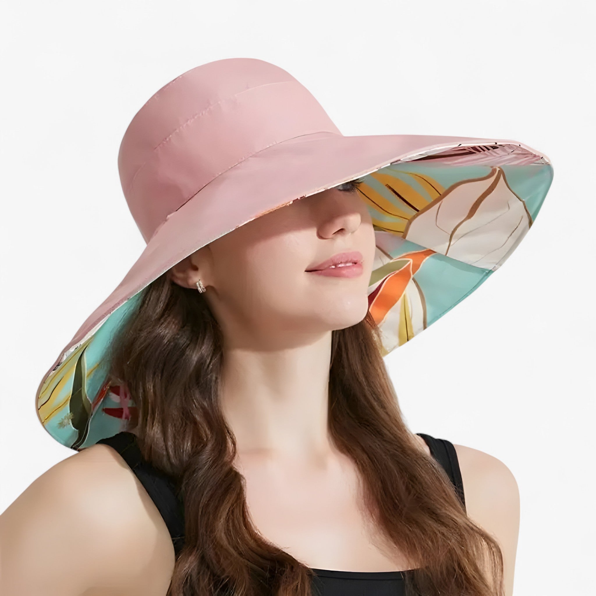 Cappello Estivo con Ampia Tesa Reversibile Uomo - Rosa - ampia cappello cappello estivo estivo jillian | cappello estivo con ampia tesa reversibile - €25 reversibile tesa uomo - Concept Palermo