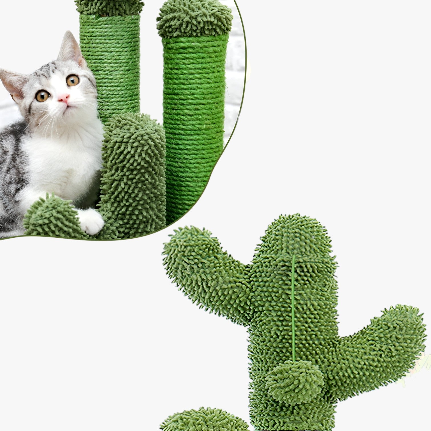 Cactus Scratch Fun Graffiatoio Interattivo a 3 Pali con Pallina Pendente - - cactus cactus scratch graffiatoio interattivo mitzy | cactus scratch fun graffiatoio interattivo a 3 pali con pallina pendente - €25 pali pallina pendente pet PET SUPPLIES petproduct Pets - Concept Palermo