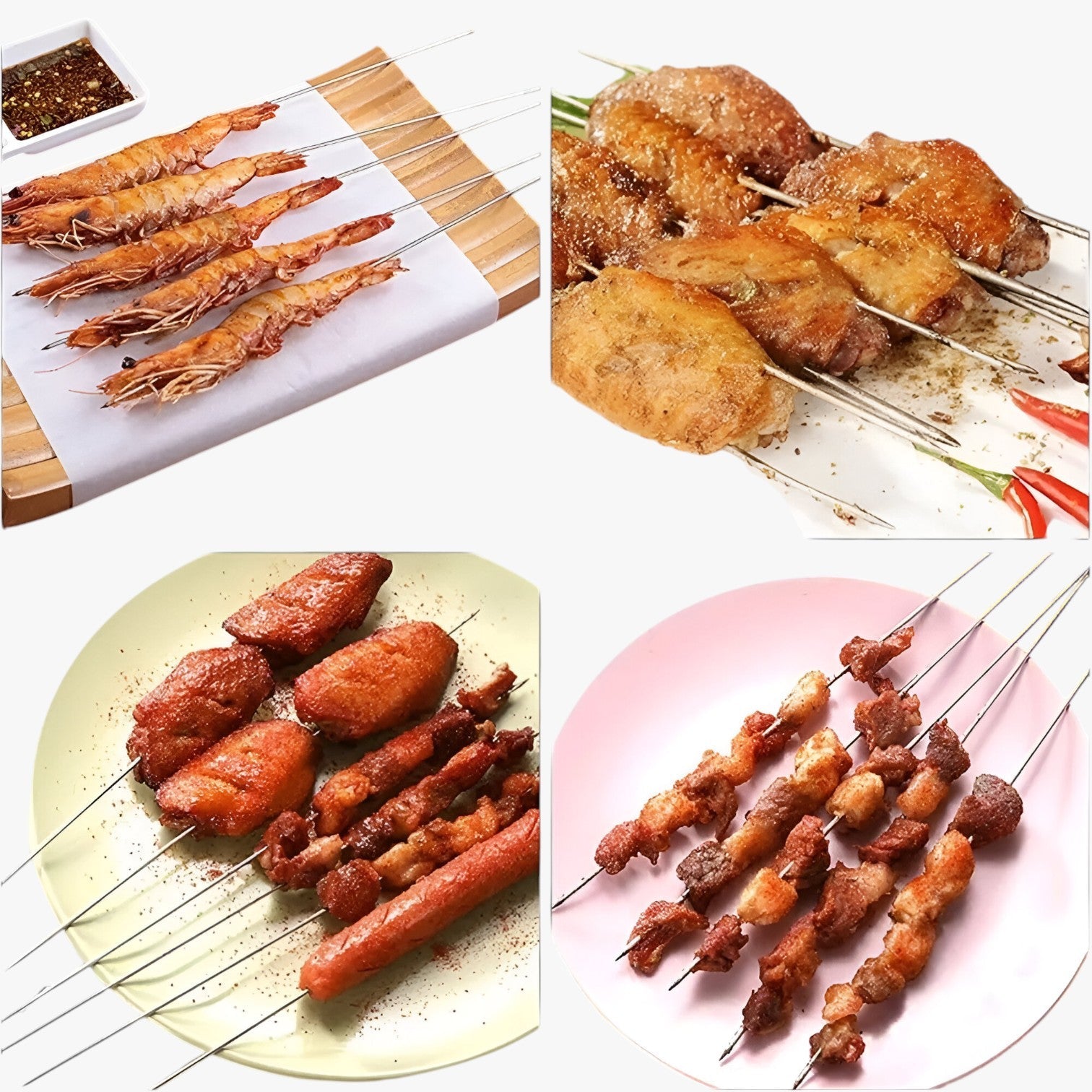 15 pezzi spiedini in acciaio inossidabile per BBQ – riutilizzabili e grigliare Uomo - - acciaio grigliare inossidabile Kitchen kitchen & dining kitchen accessory kitchen tools pezzi pezzi spiedini riutilizzabili spiedini - Concept Palermo