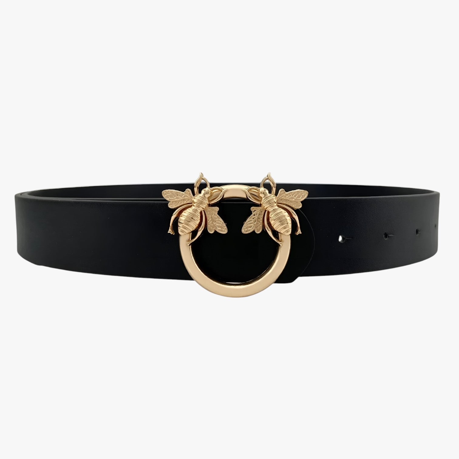 Cintura Uomo in Vera Pelle Nera con Fibbia di Design Elegante - Nero 105CM CINA - Belts cintura cintura pelle design fibbia pelle uomo waist belt for women Womens belt - Concept Palermo