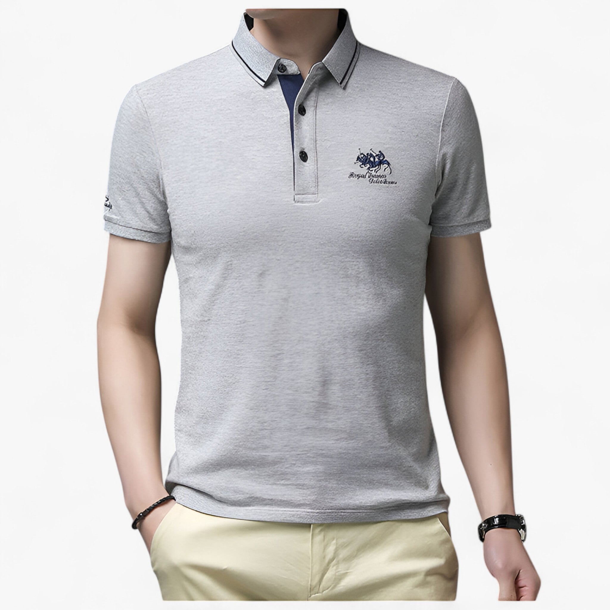Uomo Polo Nera - Piqué di Cotone Traspirante per Vestibilità Comoda e Durata