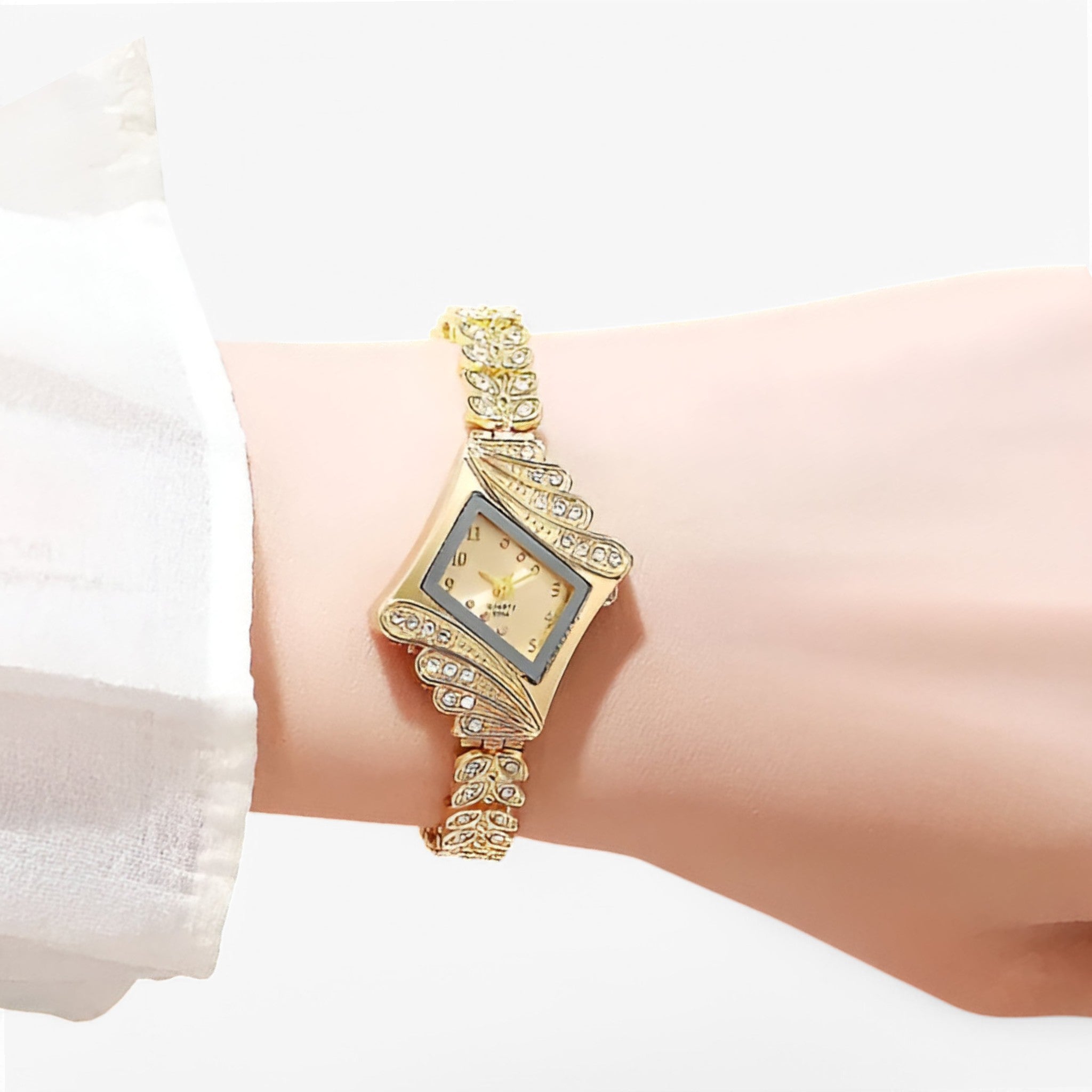 Orologio da donna al quarzo con cristalli e braccialetto a rombo - - braccialetto cristalli donna female watch orologio orologio donna quarzo rombo watch for women watches - Concept Palermo