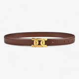 Veelzijdige damesriem van zwart PU-leer - elegante retrostijl