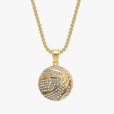 Gouden hiphop basketketting voor heren