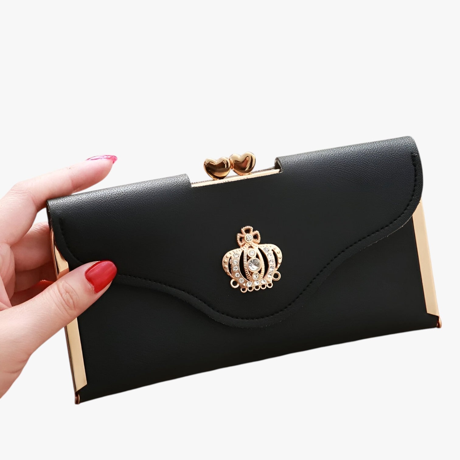 Portafoglio da donna Luxe - Design, ampia suddivisione - Nero - ampia design donna luxe portafoglio portafoglio donna suddivisione wallet wallets womens wallet - Concept Palermo