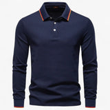 Heren polo met katoenen kraag