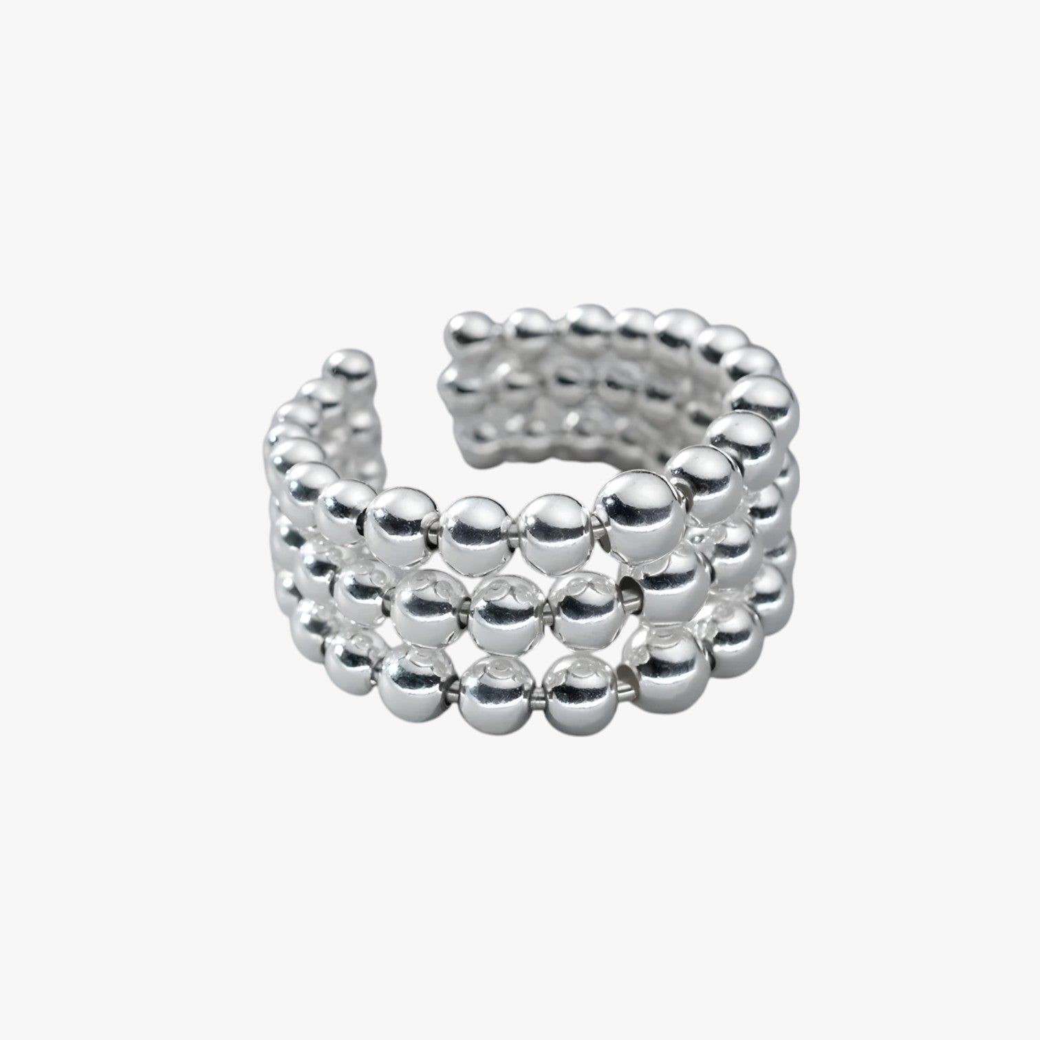 E Unica - Anello geometrico in argento a tre strati fatto a mano - - Accessories Jewelry anello fatto geometrico jewelry mano Rings strati unica womens ring - Concept Palermo
