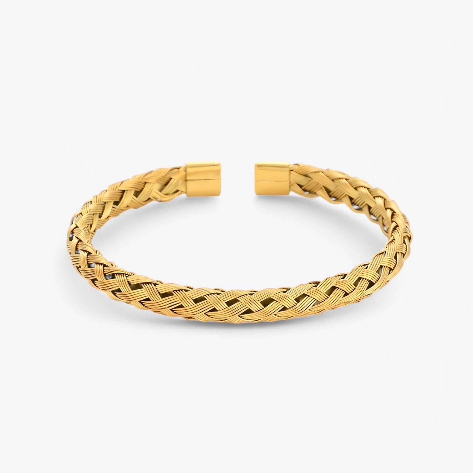 Bracciale Aperto e Confortevole Acciaio Uomo - Oro - acciaio aperto bracciale bracciale aperto BRACELETS confortevole jewelry mens accessory mens bracelet uomo - Concept Palermo