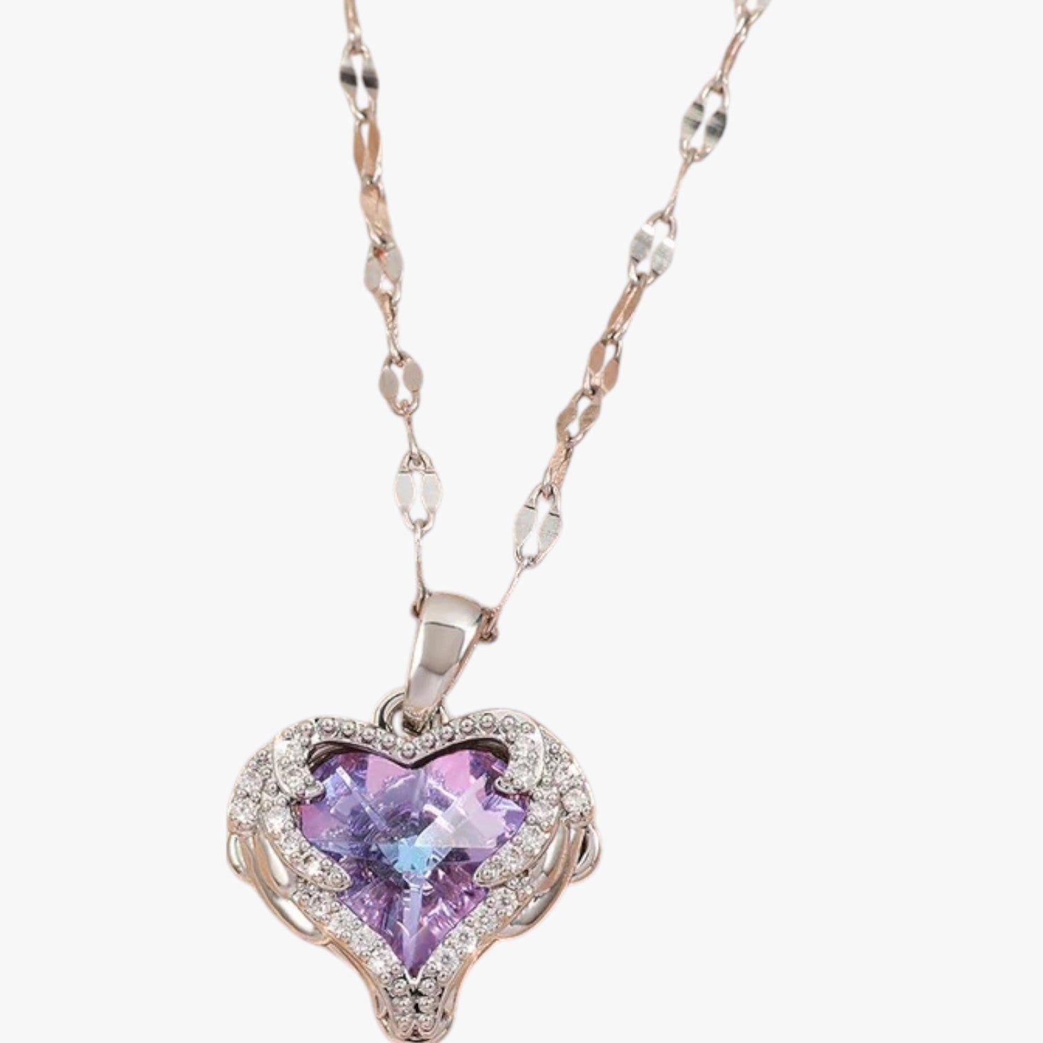 Collana Cuore Oro con Cristalli Brillanti Lana Donna - - brillanti collana collana cuore cristalli cuore donna elegant womens necklaces Fashion Necklaces jewelry lana necklace NECKLACES Necklaces for Women - Concept Palermo