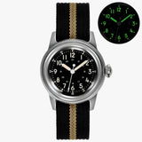 Orologio Militare Uomo Vintage Oro, Cassa Acciaio Inox, Movimento al Quarzo