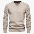 Jersey para hombre con cuello en V de algodón