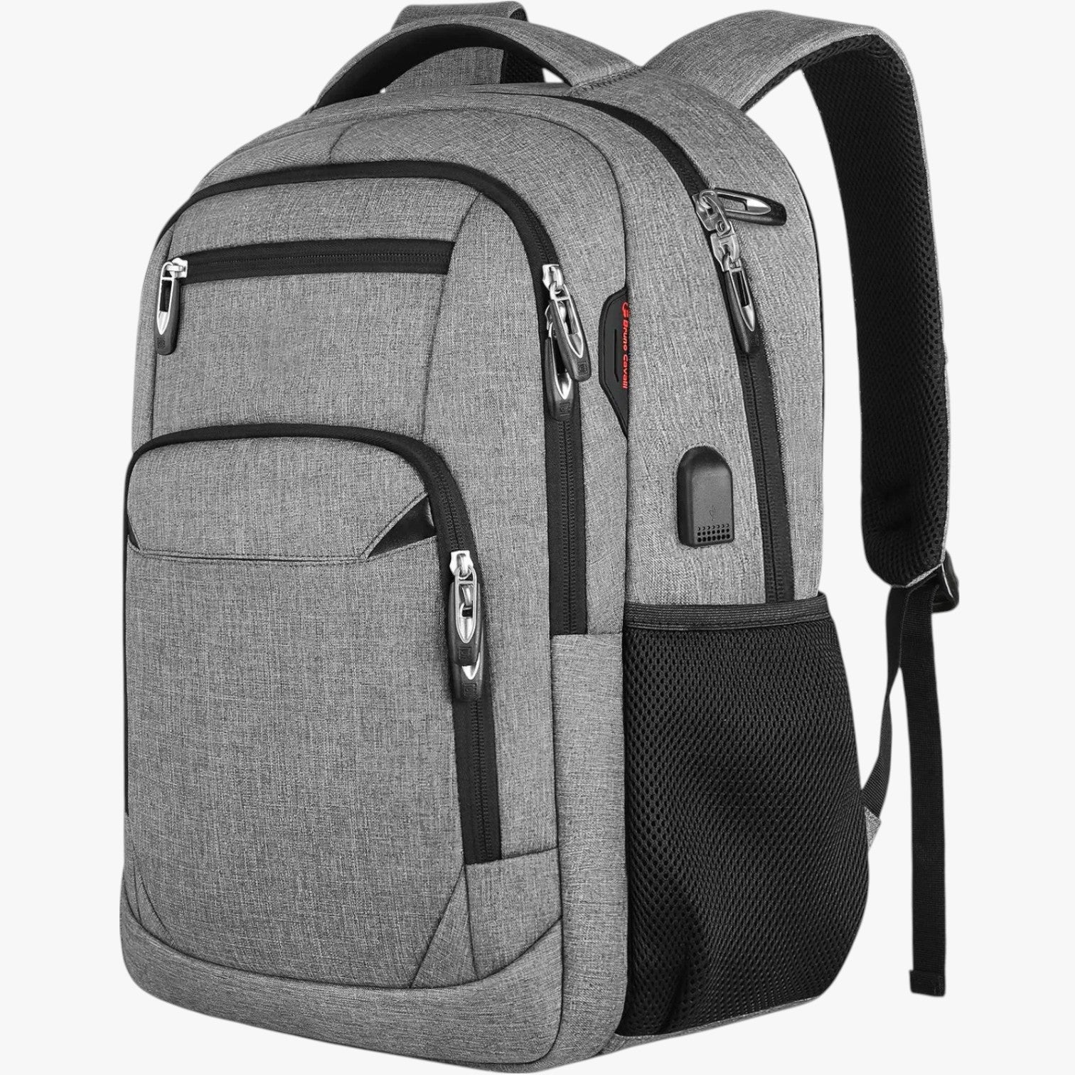Zaino Impermeabile Multiuso con Porta USB Grande Capacità per Viaggi e Lavoro Uomo - Grigio 18 - bag Bags bags for men capacità impermeabile lavoro mens bag multiuso porta uomo viaggi - Concept Palermo