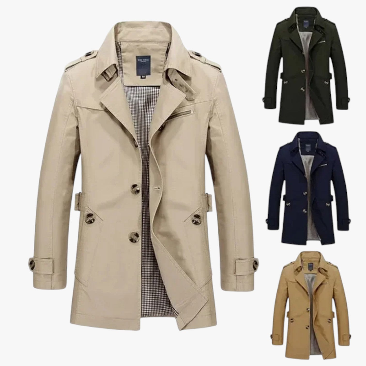 Giacca lunga da uomo - Stile casual e protezione per la mezza stagione - - casual coat men coats giacca giacca lunga Jackets & Coats lunga men's coats & jackets mezza protezione stagione - Concept Palermo