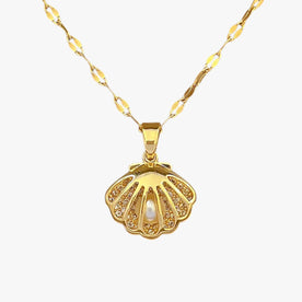 Collana di perle di conchiglia retrò Lana - oro 45cm CHINA - collana collana perle conchiglia elegant womens necklaces jewelry lana necklace NECKLACES Necklaces for Women perle retr Unisex Wool - Concept Palermo