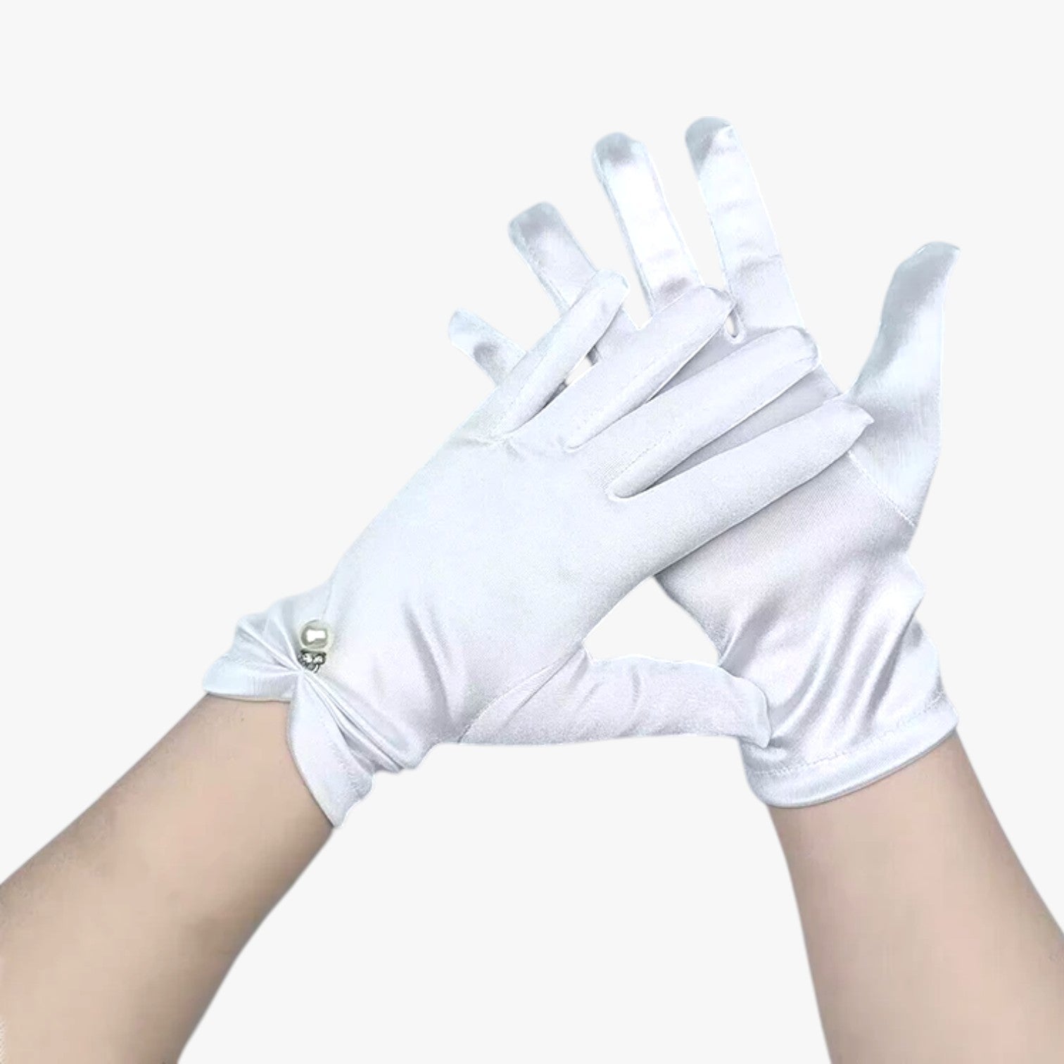 Guanti in Satin con Perle per Cerimonie e Occasioni Speciali Uomo - Bianco - cerimonie gloves guanti guanti satin leila | guanti eleganti in satin con perle perfetti per cerimonie e occasioni speciali - €25 occasioni perle satin speciali - Concept Palermo