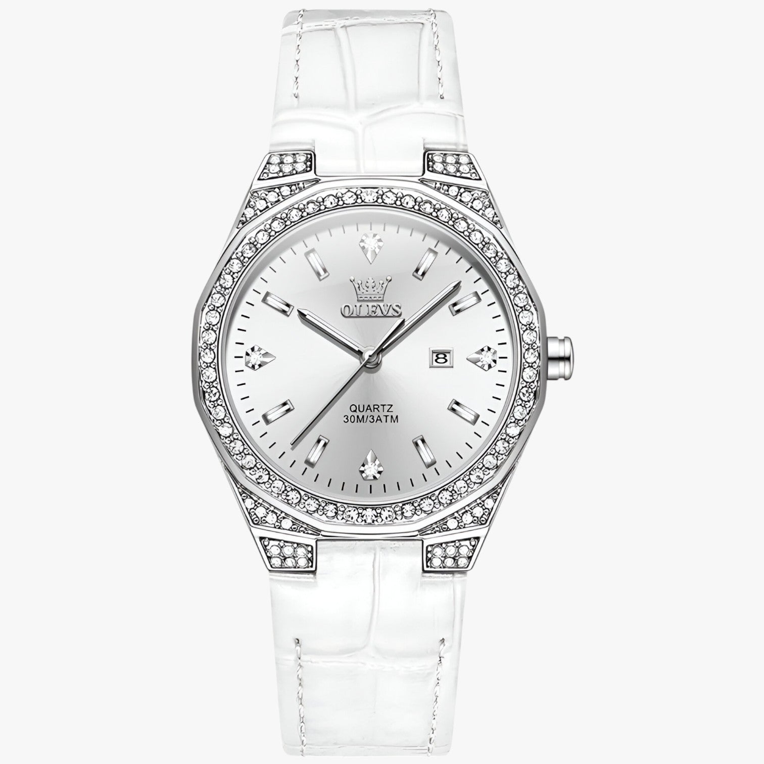 Orologio impermeabile con cinturino in pelle - Bianco - cinturino female watch impermeabile ladies watch orologio orologio impermeabile pelle watch watch for women watches - Concept Palermo