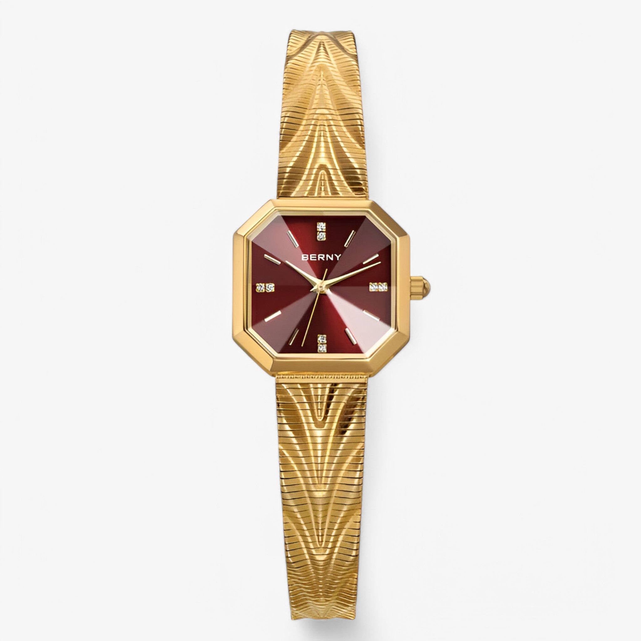 Orologio ottagonale in oro di lusso Acciaio - Oro Rosso - acciaio female watch orologio orologio ottagonale ottagonale watch for women watches - Concept Palermo