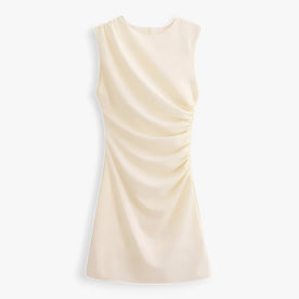 Abito arricciato - Sofisticato e alla moda Donna - Beige - abito abito arricciato alla arricciato donna dresses Linen moda sofisticato Solid Women - Concept Palermo