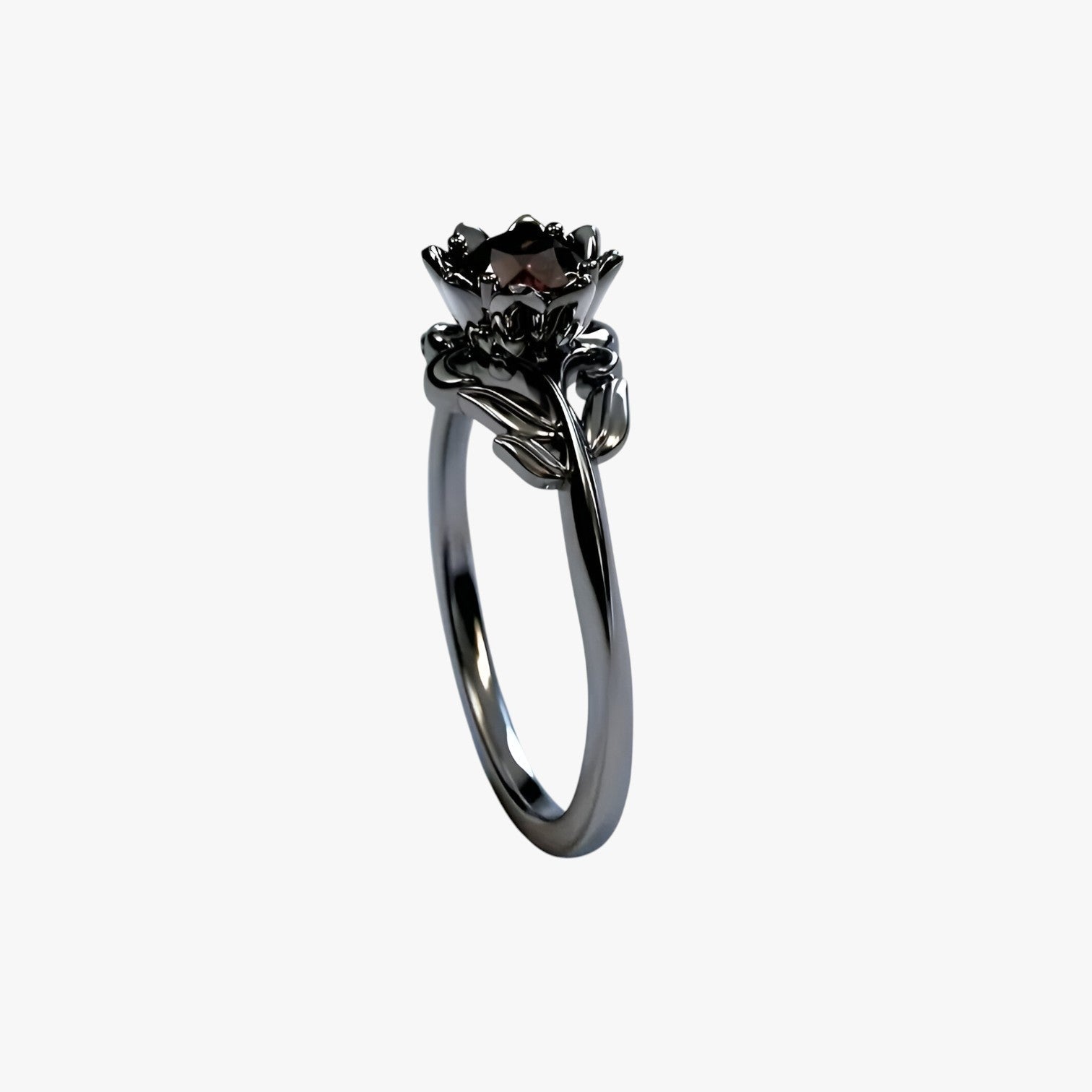 Rosa della Notte - Anello con pietra rossa per un look audace Uomo - - anello audace jewelry look notte pietra Rings rossa uomo womens ring - Concept Palermo