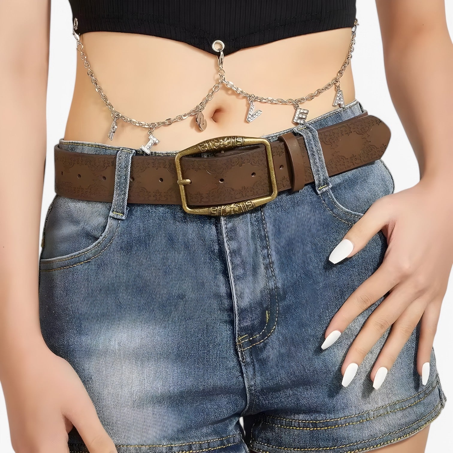 Cintura in pelle floreale – Stile senza tempo e fascino rustico - - belts cintura cintura pelle fascino floreale pelle rustico stile tempo waist belt for women Womens belt - Concept Palermo