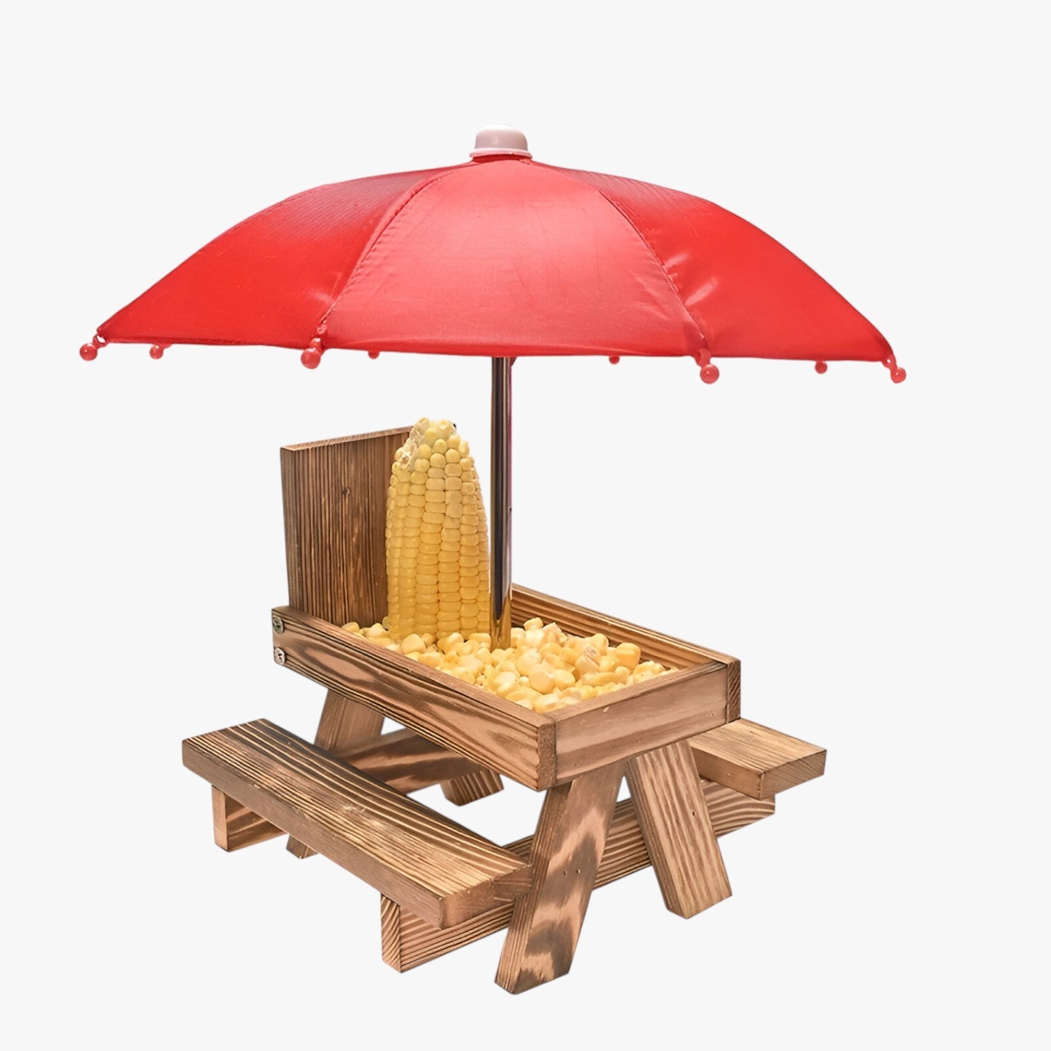 Ciotola per scoiattoli con panchina – carina e resistente alle intemperie Lino Legno - Marrone - alle carina ciotola ciotola scoiattoli intemperie legno lino panchina pet PET SUPPLIES petproduct - Concept Palermo