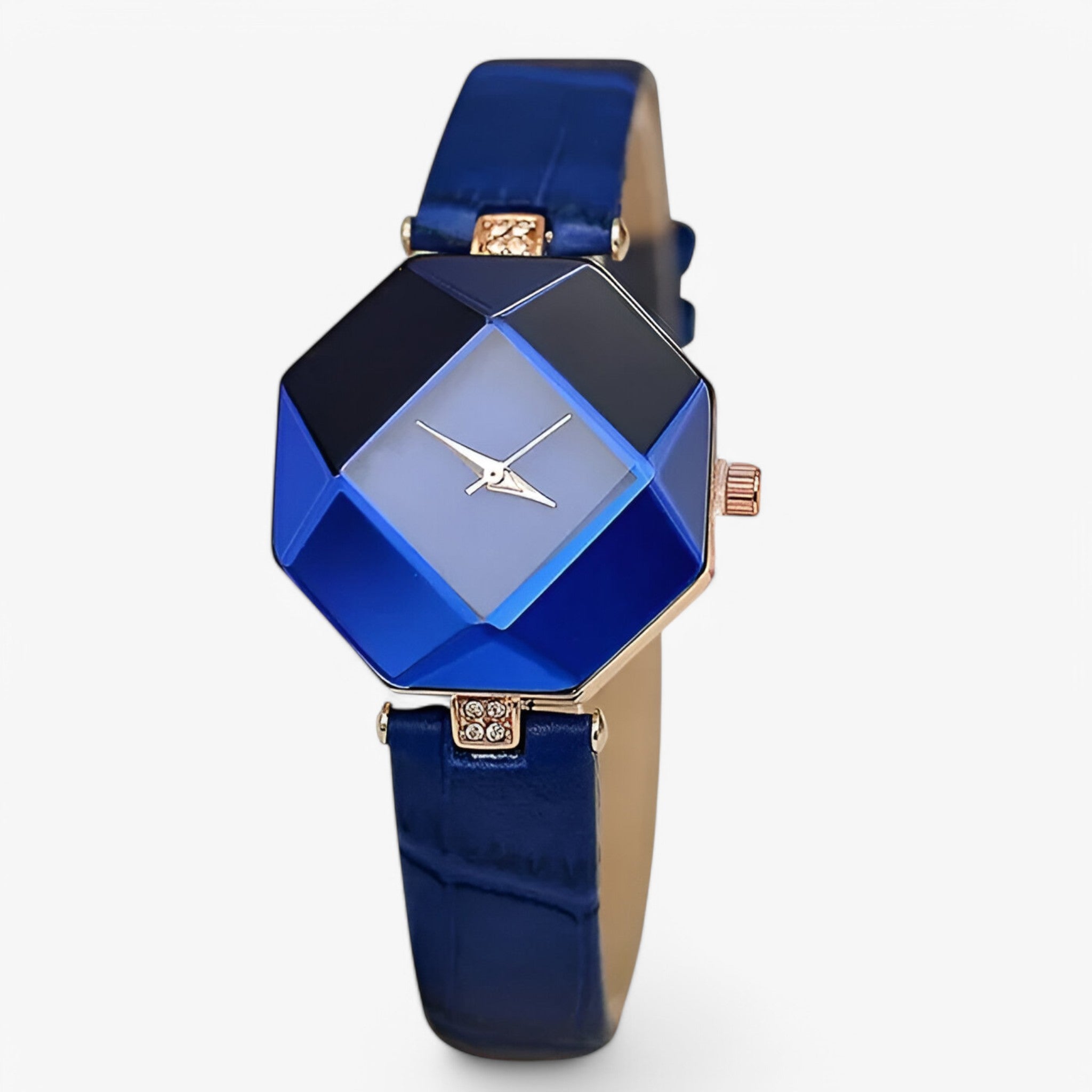 Orologio da donna casual con cinturino in pelle blu e quadrante creativo multicolore - Blu - casual cinturino creativo donna female watch multicolore orologio orologio donna pelle watch for women - Concept Palermo