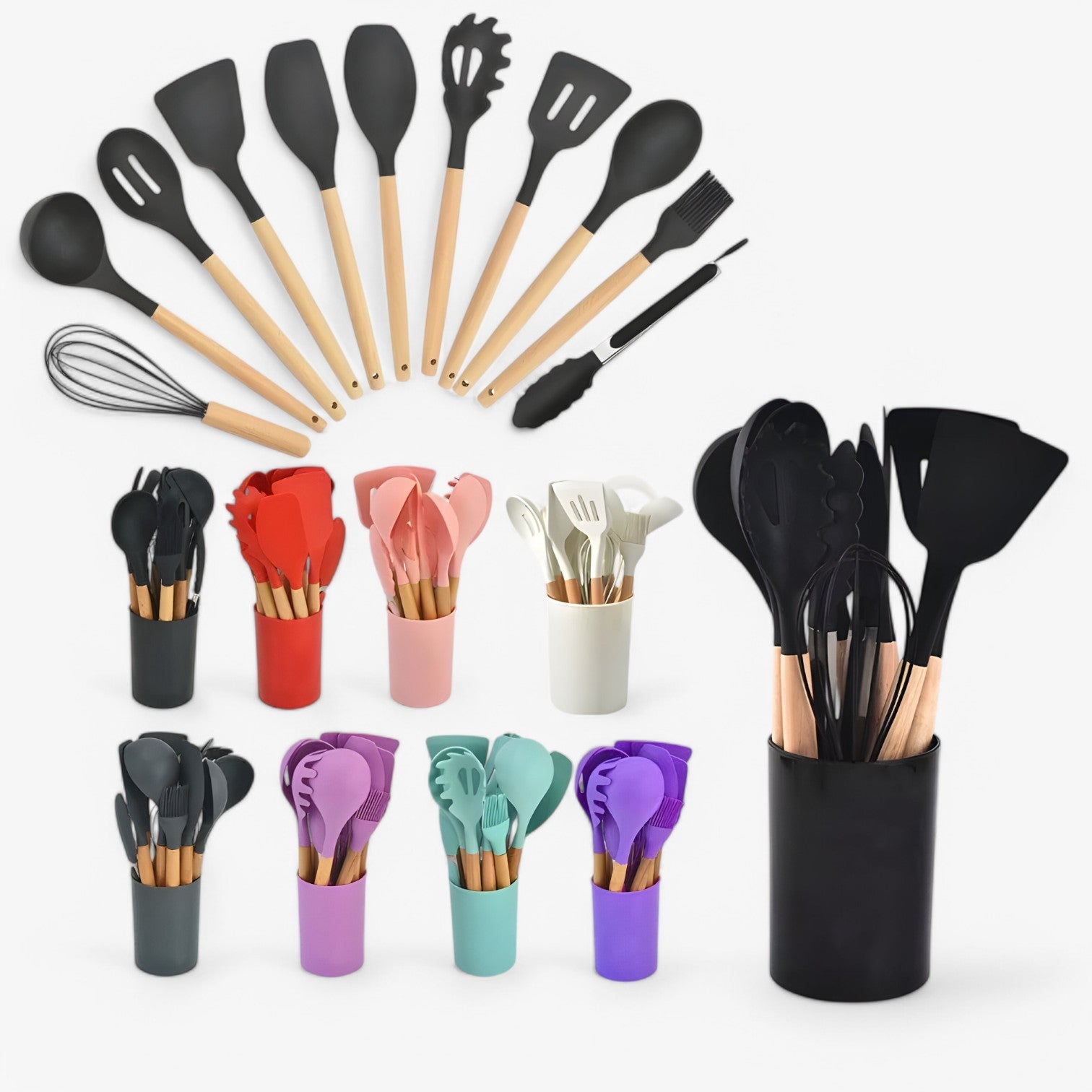 Set di accessori da cucina in silicone – resistente al calore, antiaderente e durevole Uomo - - accessori accessori cucina antiaderente calore cucina Kitchen kitchen & dining kitchen accessory kitchen tools resistente silicone - Concept Palermo
