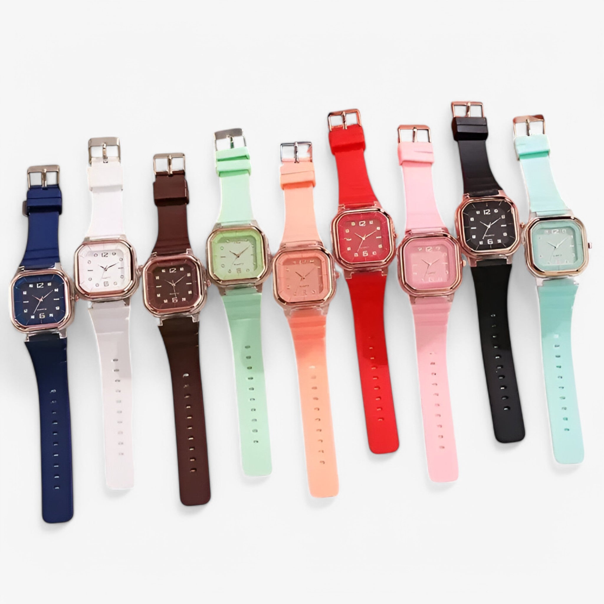 Orologio da donna in silicone con quadrante grande e dettagli strass - - dettagli donna female watch orologio orologio donna quadrante silicone strass watch for women watches - Concept Palermo