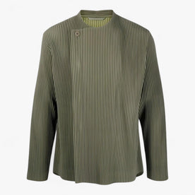 Giacca plissettata Uomo - Verde M - giacca giacca plissettata Linen Men men's coats & jackets men's top plissettata Solid uomo - Concept Palermo