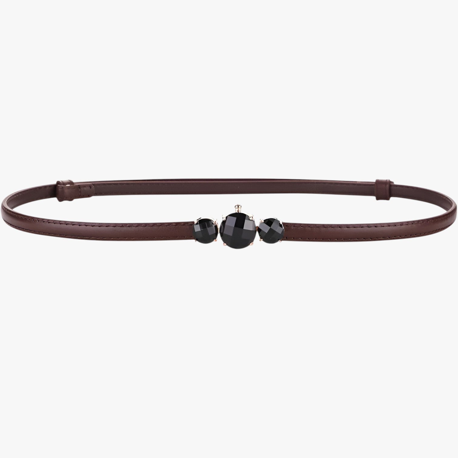 Cintura sottile in vera pelle – Eleganza regolabile Donna - caffè 100cm - Belts cintura cintura sottile donna eleganza pelle regolabile sottile vera waist belt for women Womens belt - Concept Palermo
