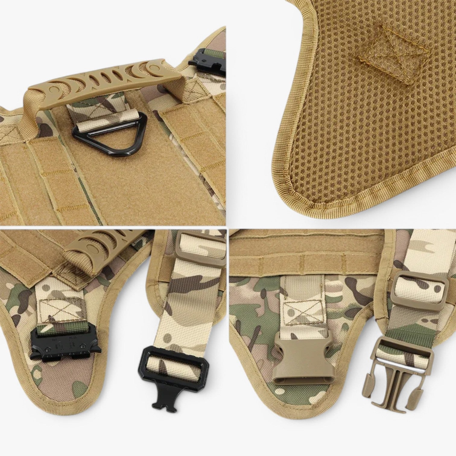 Imbracatura Tattica Militare Nera Regolabile in Nylon per Cani Grandi con Gilet e Maniglia - - addestramento attrezzatura cani confortevole dog DOG SUPPLIES donna imbracatura imbracatura tattica pets & supplies - Concept Palermo