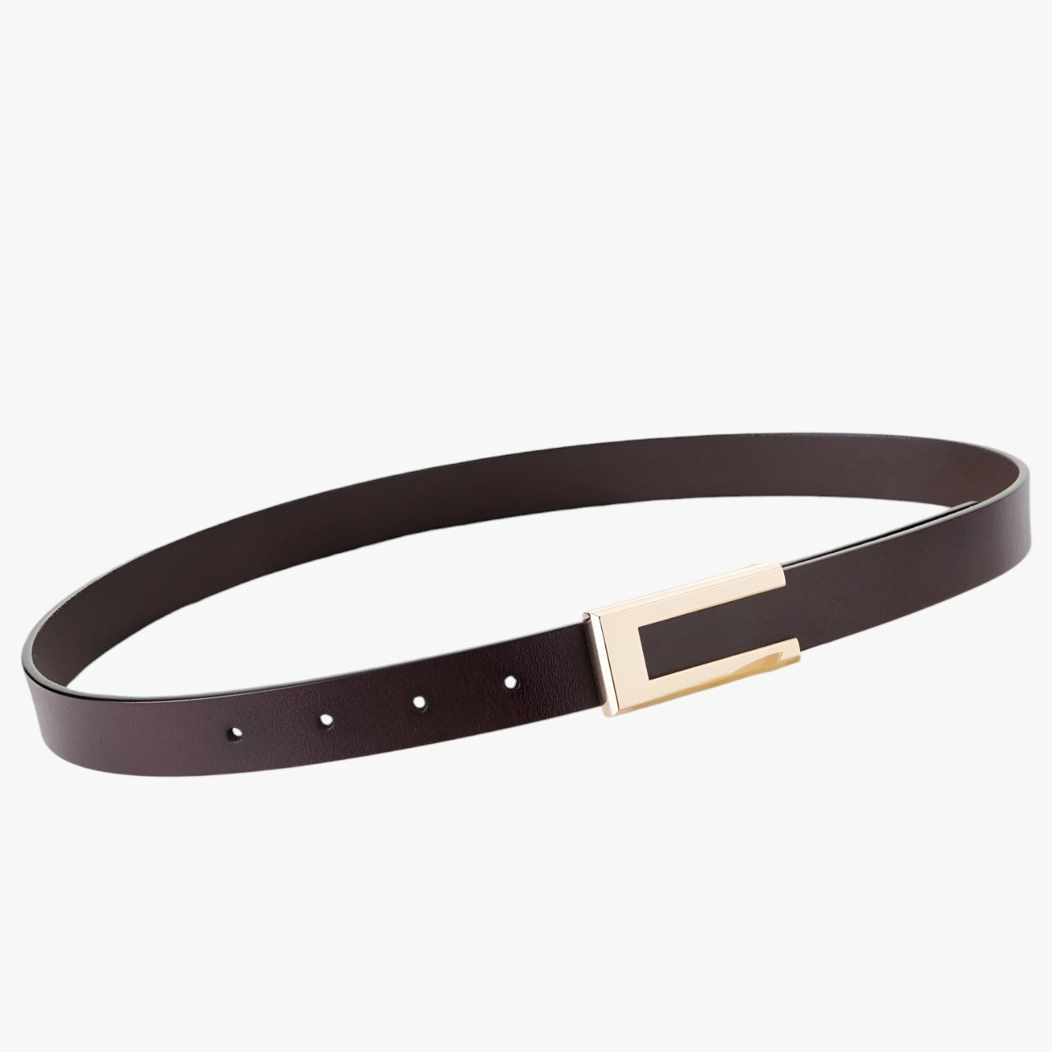 Cintura da donna in pelle autentica di con fibbia dorata, cintura sottile per vestiti - Colore Caramello 100cm Cina - autentica Belts cintura cintura donna donna dorata fibbia pelle sottile waist belt for women Womens belt - Concept Palermo