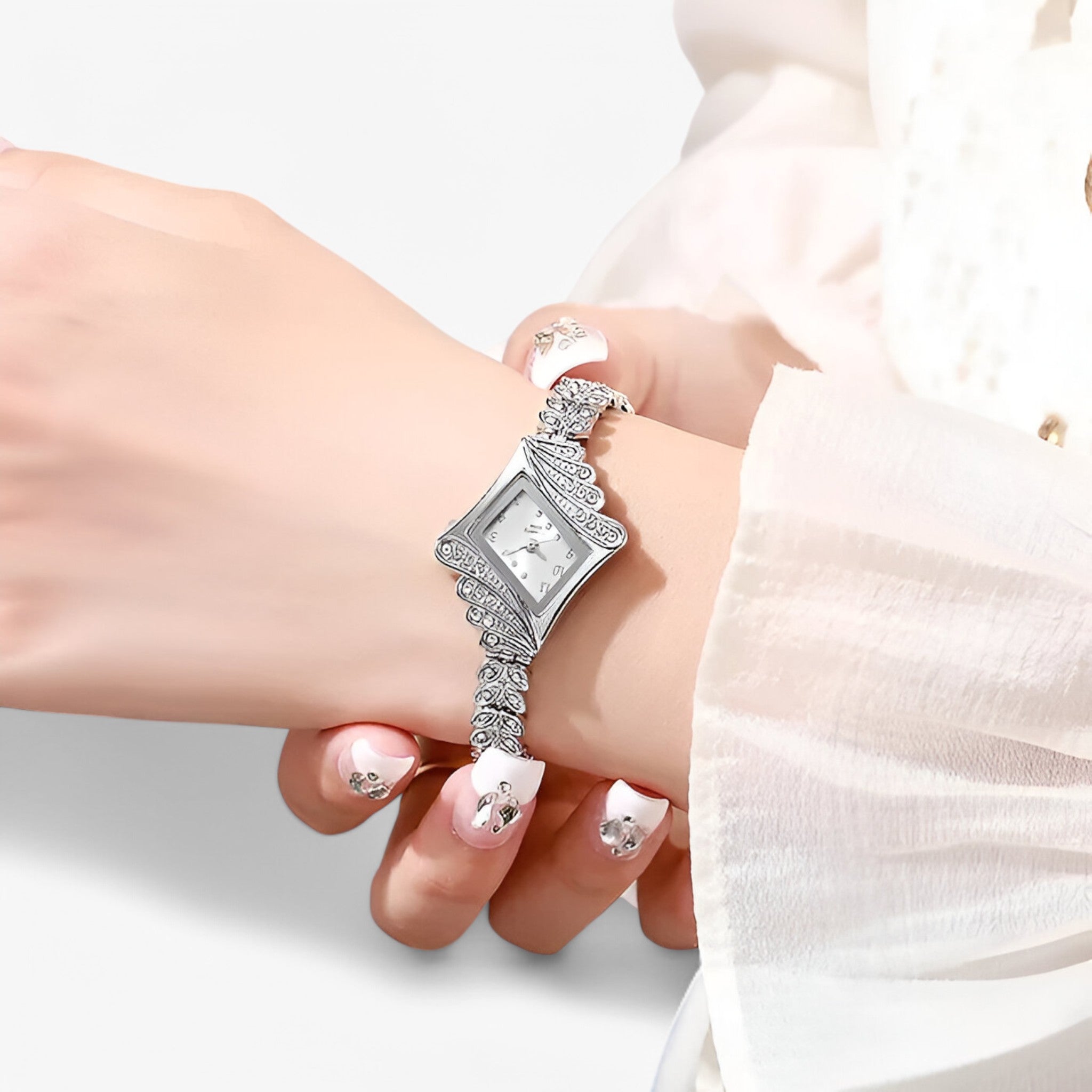 Orologio da donna al quarzo con cristalli e braccialetto a rombo - - braccialetto cristalli donna female watch orologio orologio donna quarzo rombo watch for women watches - Concept Palermo