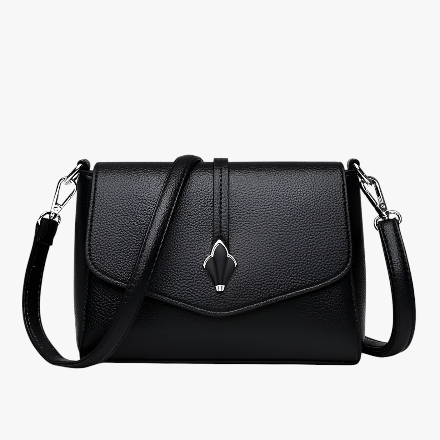 Borsa a Tracolla Nera Donna in Pelle PU, Piccola Elegante con Catena Oro e Interno Spazioso - Nero - bags borsa borsa tracolla handbags pelle tracolla women bags Women's handbags Women's shoulder bag - Concept Palermo