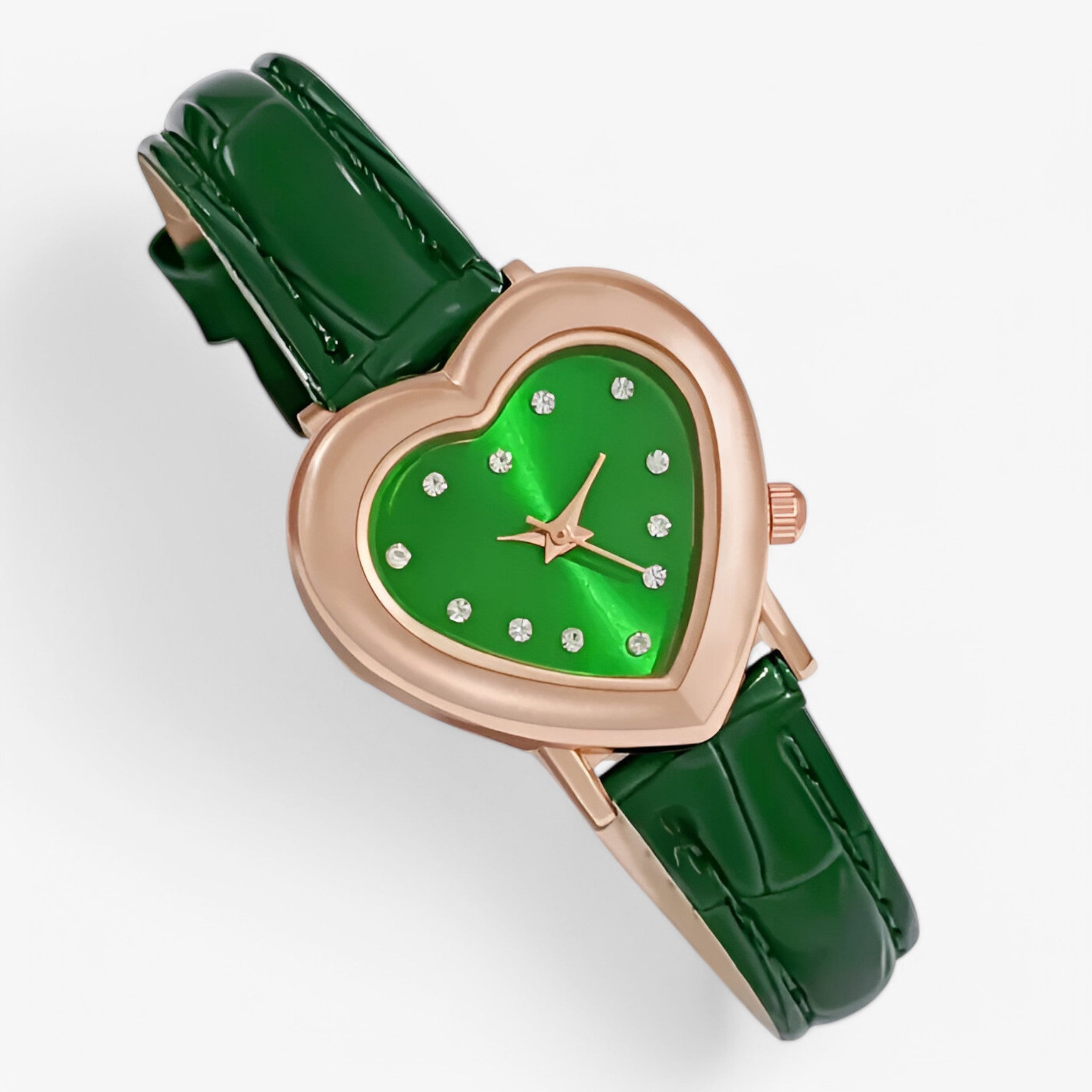 Orologio da donna con quadrante a cuore e cinturino in pelle - - cinturino cuore donna female watch orologio orologio donna pelle quadrante watch for women watches - Concept Palermo