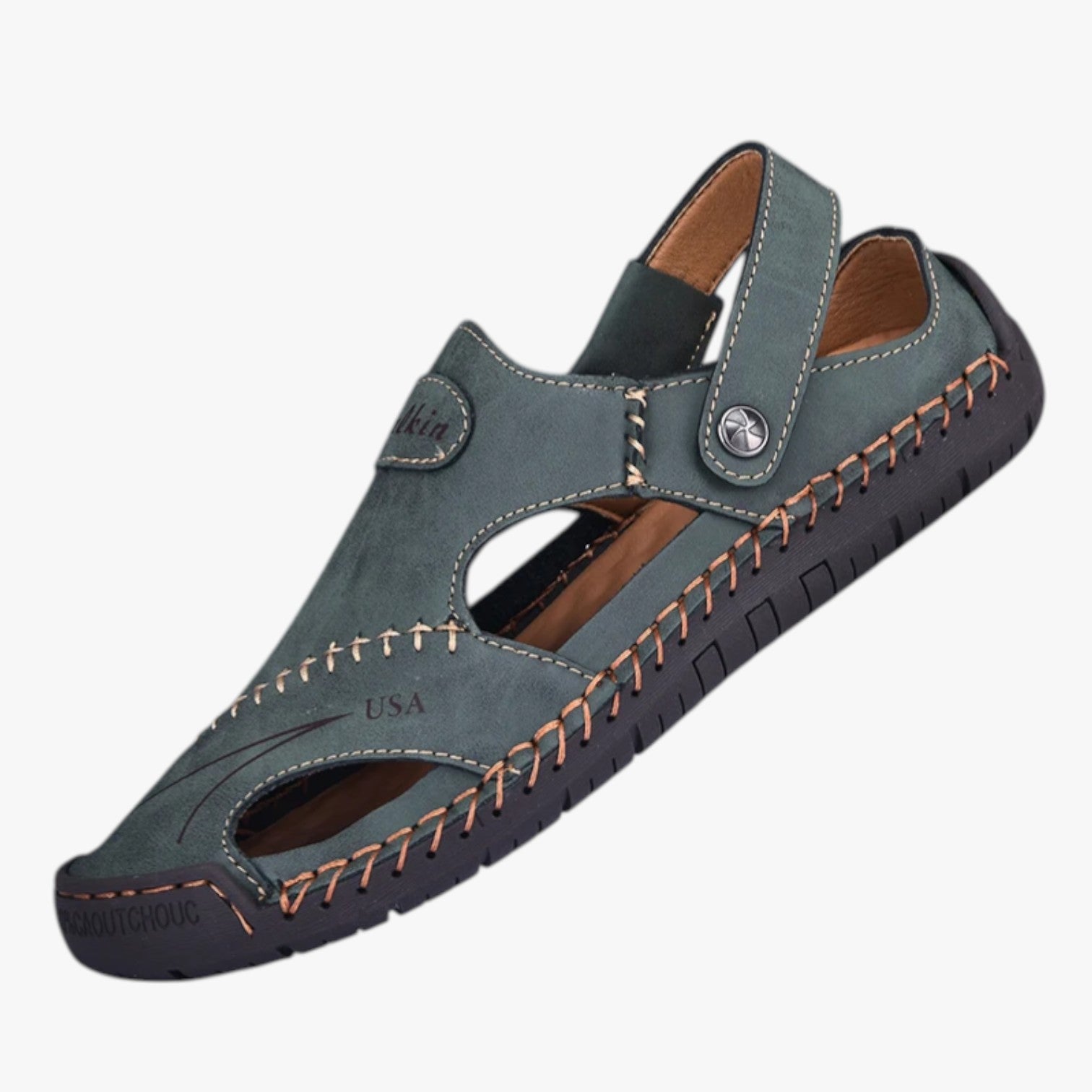 Sandali estivi da uomo - Pelle traspirante e suola antiscivolo per un tocco di stile - Verde - antiscivolo casual sandals estivi pelle sandali sandali estivi sandals stile stylish sandals suola women sandals - Concept Palermo