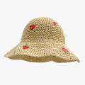 Sombrero de sol fresa – Plegable, hecho a mano y de moda protector