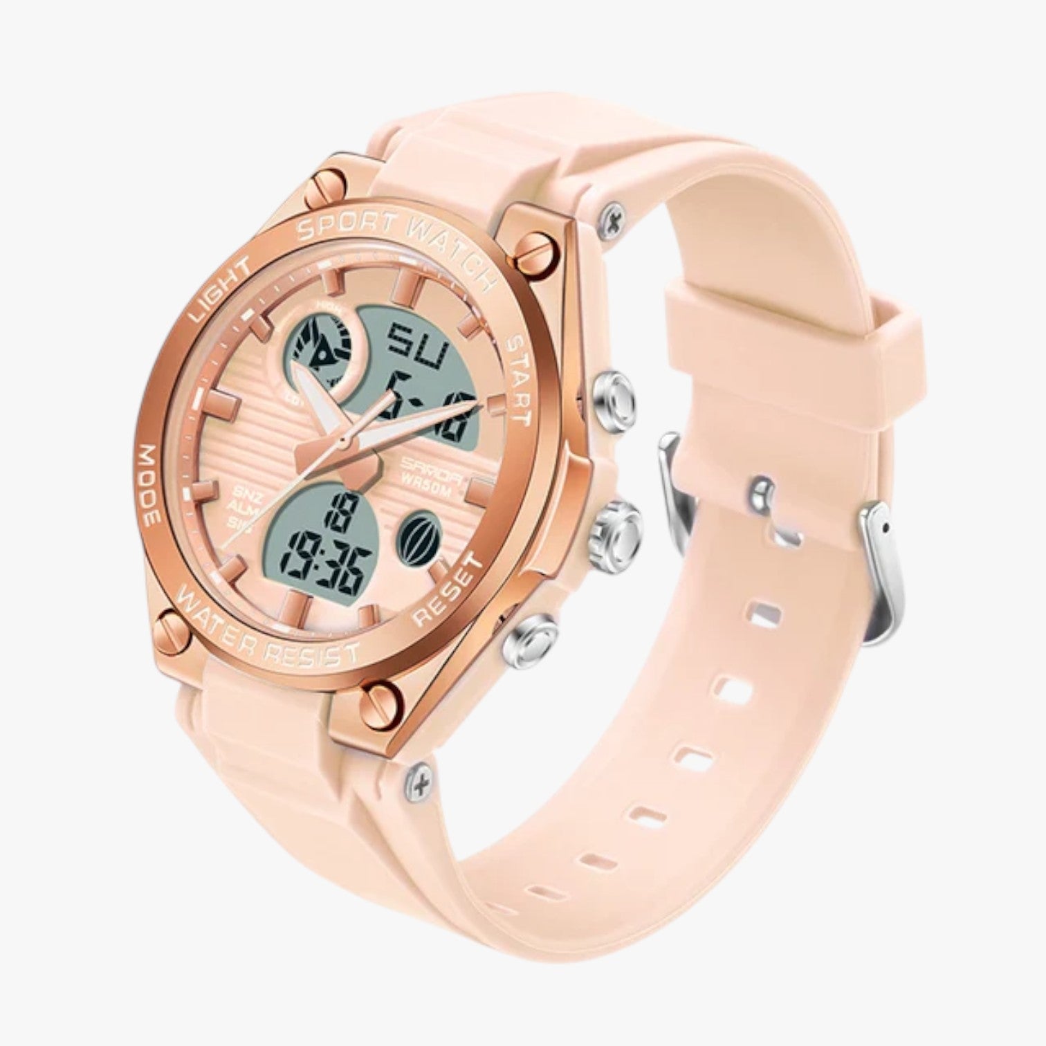Orologio Sportivo Digitale da Donna Impermeabile con Cinturino in Silicone Nero - Rosa - donna female watch impermeabile ladies watch orologio orologio sportivo sportivo watch watch for women watches wrist watches for women - Concept Palermo
