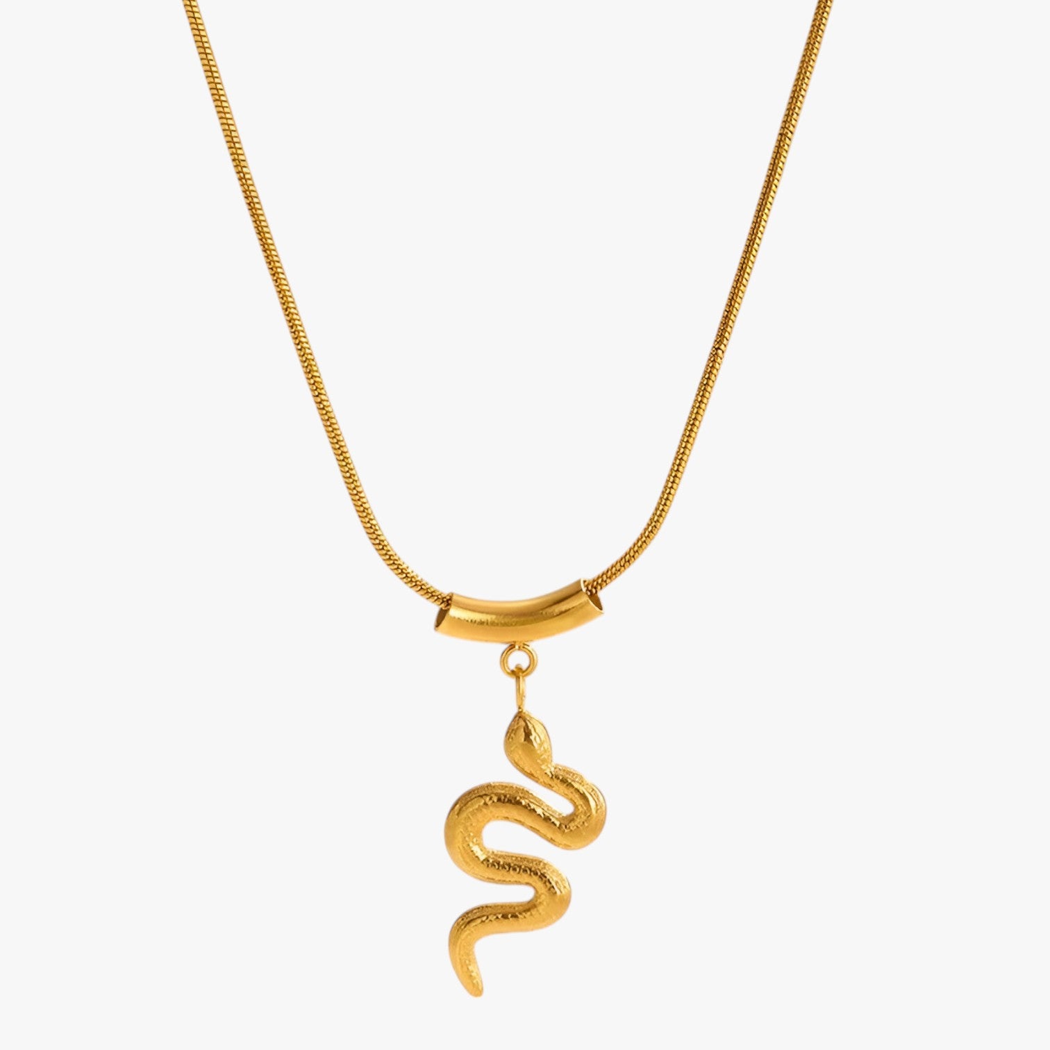 Collana serpente dorata vintage Lana Donna - - collana collana serpente donna dorata elegant womens necklaces jewelry lana necklace NECKLACES Necklaces for Women serpente vintage - Concept Palermo