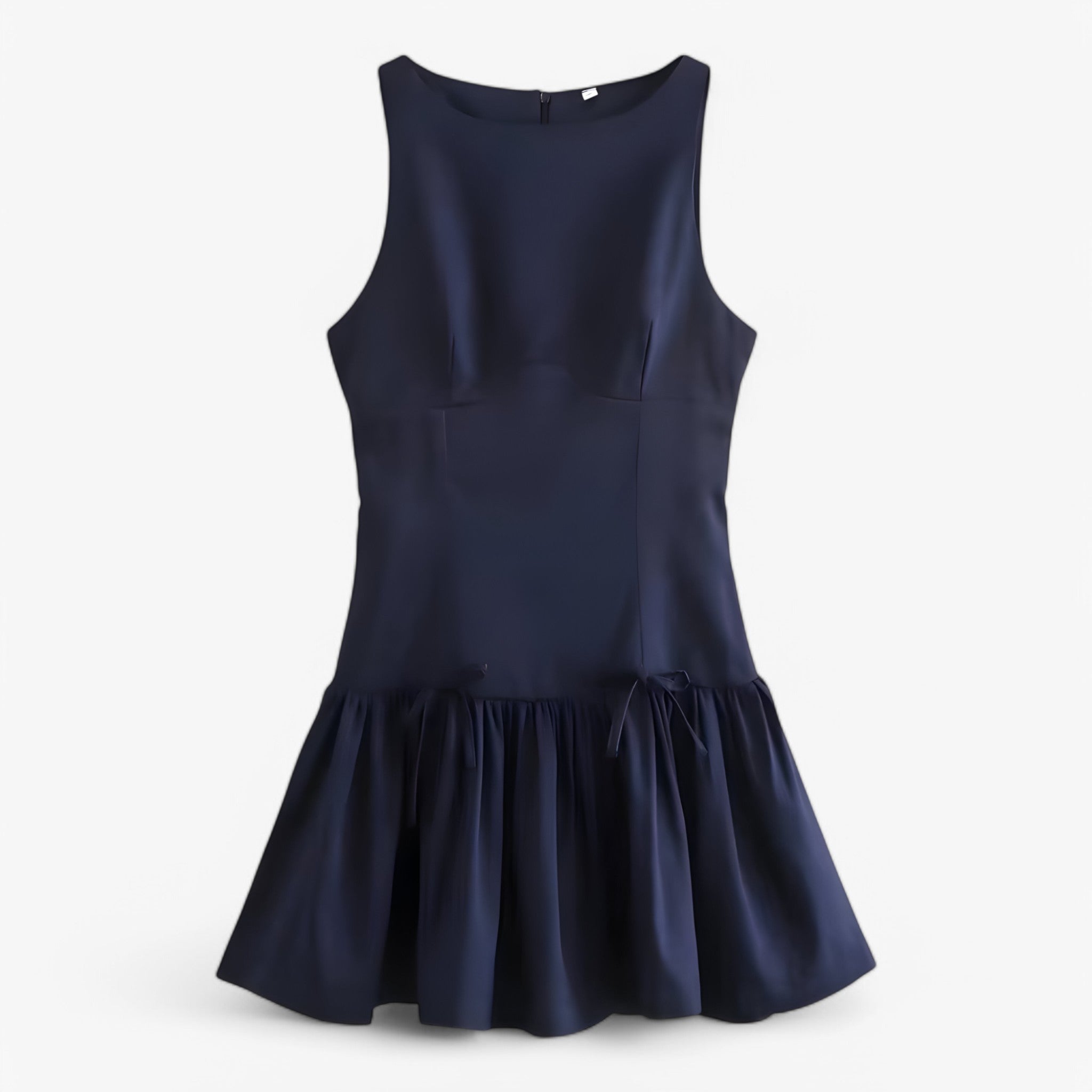 Mini Abito Donna Nero Elegante Aderente in Maglina Elasticizzata da Sera S-XL - Blu navy - abito abito chic alla chic dresses moda uomo - Concept Palermo