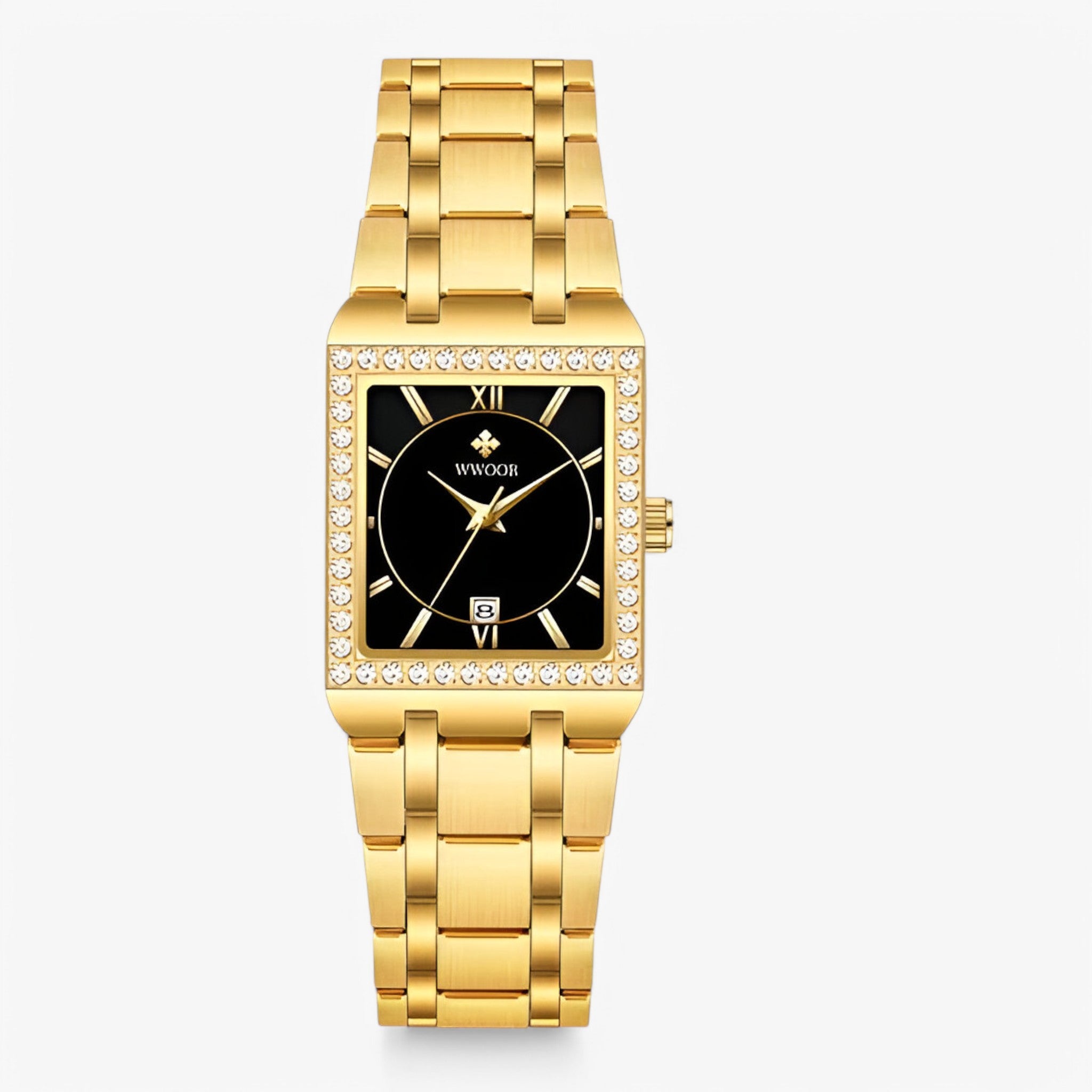 Orologio da Donna con Diamanti Quadrati - oro nero - diamanti donna orologio orologio donna quadrati watch for women watches women watch - Concept Palermo