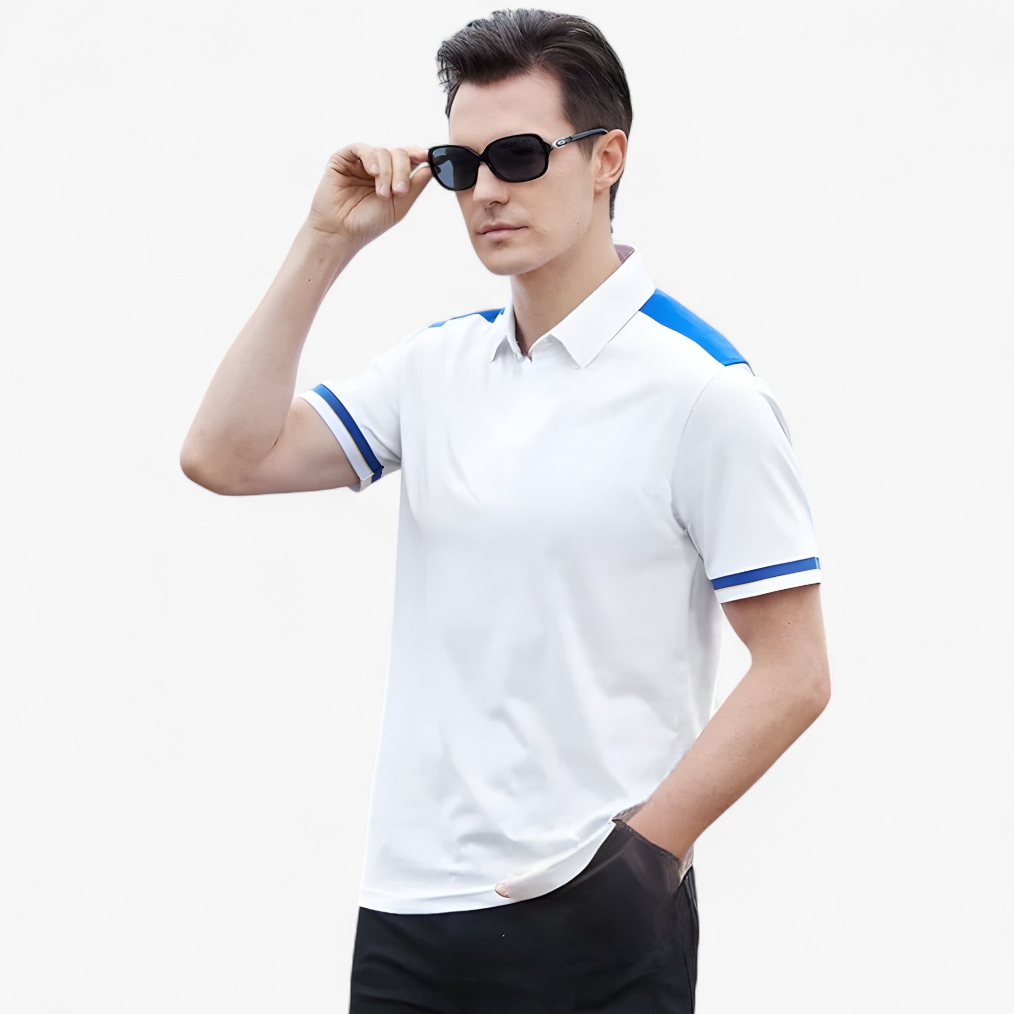 Polo casual da uomo - Design sportivo con spalle a contrasto - - casual contrasto cotton polo shirt design men's polo men's polo shirt men's top clothes polo polo casual Shirts und Polos spalle sportivo - Concept Palermo