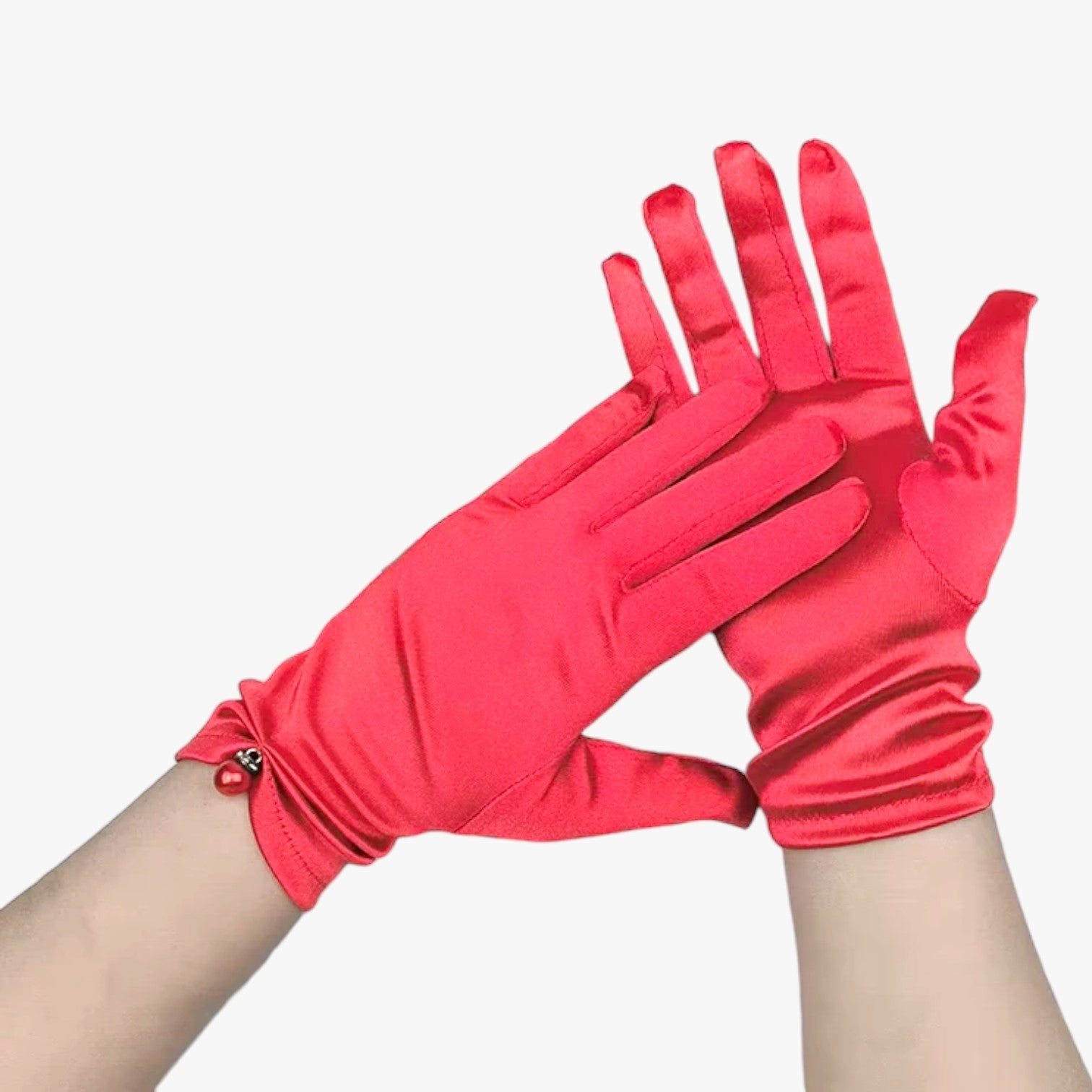 Guanti in Satin con Perle per Cerimonie e Occasioni Speciali Uomo - Rosso - cerimonie gloves guanti guanti satin leila | guanti eleganti in satin con perle perfetti per cerimonie e occasioni speciali - €25 occasioni perle satin speciali - Concept Palermo