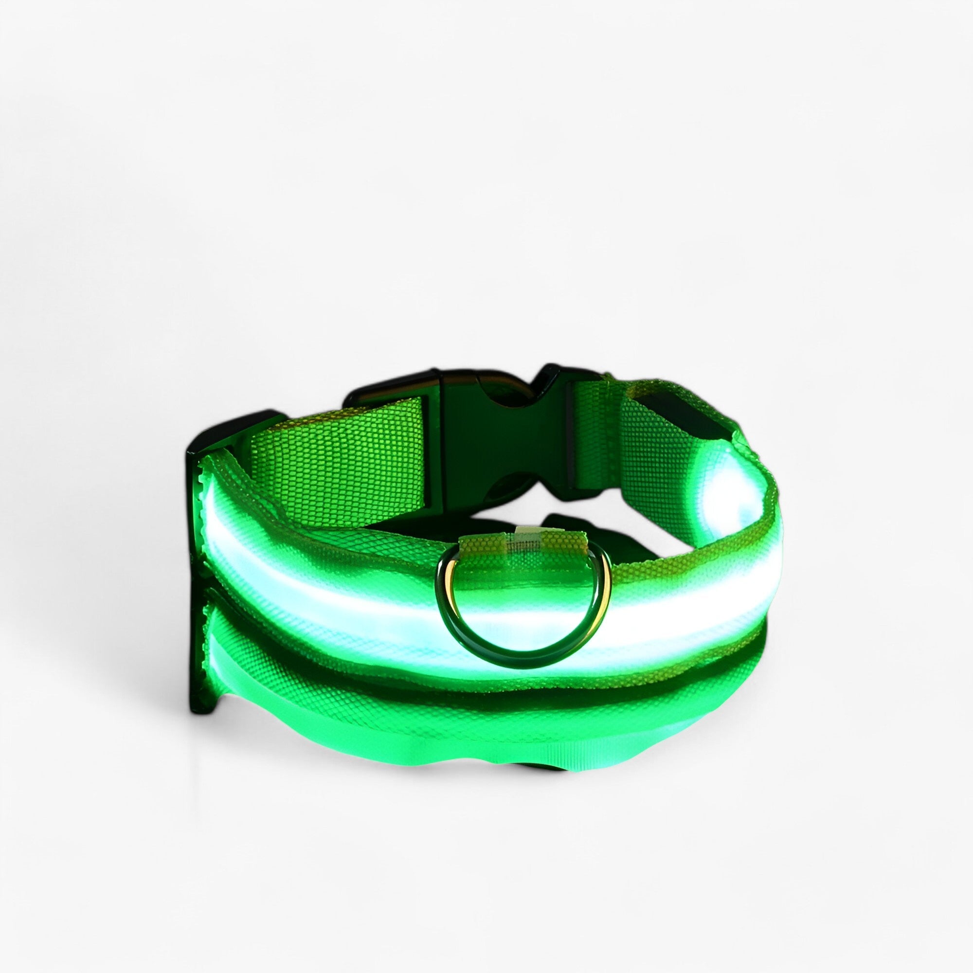 Collare LED per Cani Sicuro - Visibile al Buio - Verde - buio cani collare collare cani Dog Collar DOG SUPPLIES Pet supplies pets & supplies sicuro visibile - Concept Palermo